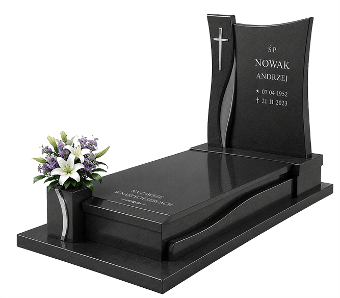 Nowoczesny nagrobek granitowy – Zakład Kamieniarski Torbiczuk
